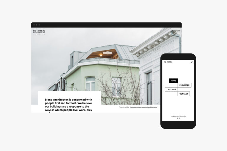 blend architecten huisstijl branding website logo