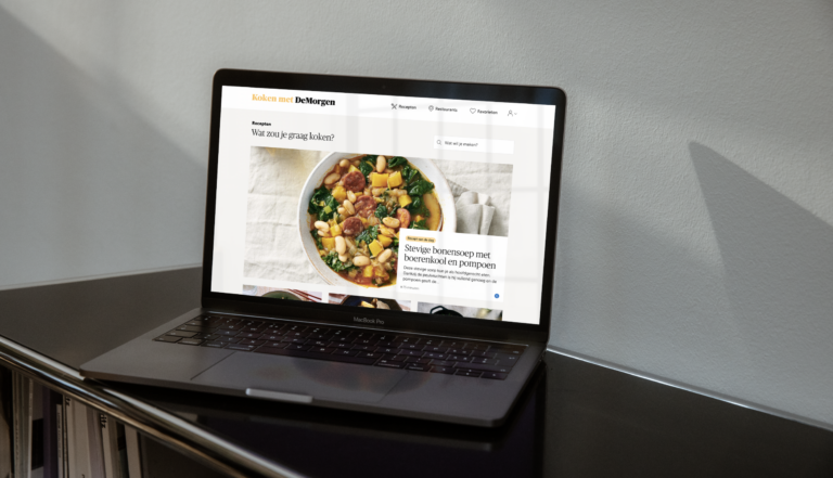 02-De Morgen-website De Morgen, Koken met De Morgen, website, webplatform, recepten, The Times, branding agency antwerpen, grafisch ontwerp, webontwerp, webontwikkeling