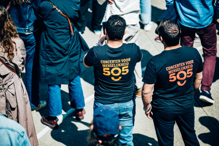 505-concerten voor Menselijkheid, branding, campagne, Logo, Festival, Visuele Identiteit, Grafisch ontwerp, Antwerpen