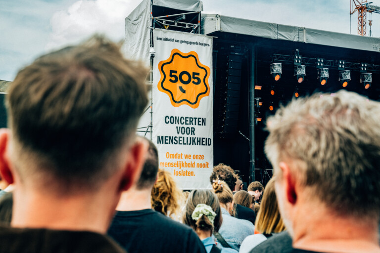 505-concerten voor Menselijkheid, branding, campagne, Logo, Festival, Visuele Identiteit, Grafisch ontwerp, Antwerpen