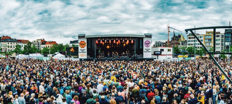505-concerten voor Menselijkheid, branding, campagne, Logo, Festival, Visuele Identiteit, Grafisch ontwerp, Antwerpen